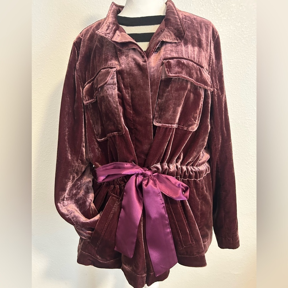 LOFT Velvet Utility Jacket - Picture 6 of 9